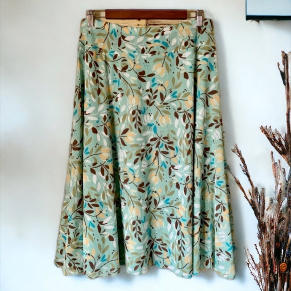 J Jill High Low Floral Skirt Size Medium - Picture 4 of 9